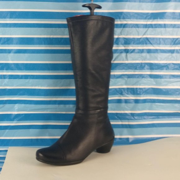 Riding boot, Tall boot, 100%LEATHER in Full Zip High boot 37/6.5us LEATHER upper - Picture 2 of 13